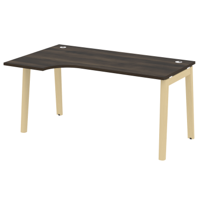 Onix Wood Стол эргономичный левый OW.SA-1 (L) Дуб Мали/Дуб Светлый/Металл Белый 1580*980*750 (720/460)