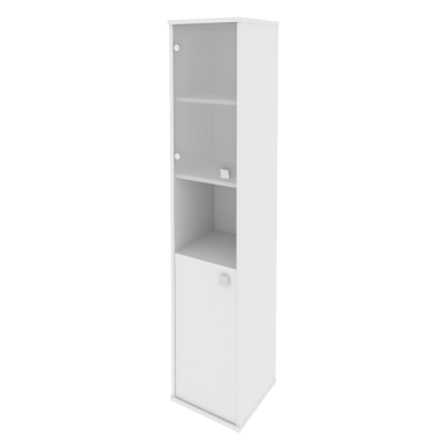 Style Шкаф высокий узкий левый Л.СУ-1.4 (L) Белый 412*410*1980