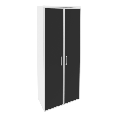 Onix Шкаф высокий широкий O.ST-1.10 R black Белый Бриллиант/Cтекло Black 800*420*1977