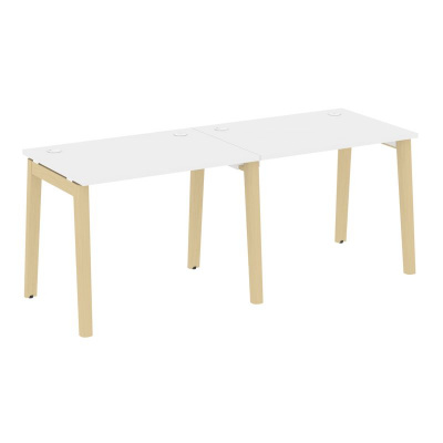 Onix Wood Рабочая станция OW.RS-2.1.7 Белый Бриллиант/Дуб Светлый/Металл Белый 1960*720*750