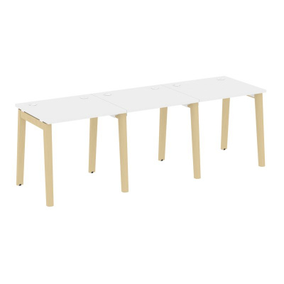 Onix Wood Рабочая станция OW.RS-3.0.7 Белый Бриллиант/Дуб Светлый/Металл Белый 2340*720*750