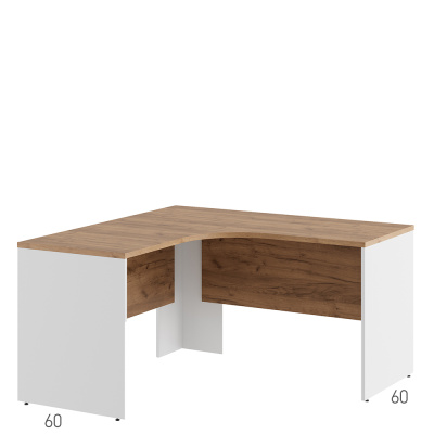 Tess TES38115321 Стол эргономичный правый 1400x1400x750 дуб крафт золотой