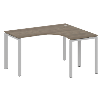 Metal System Стол криволинейный правый на П-образном м/к БП.СА-3 (R) Вяз Благородный/Металл Серый 1400*1200*750