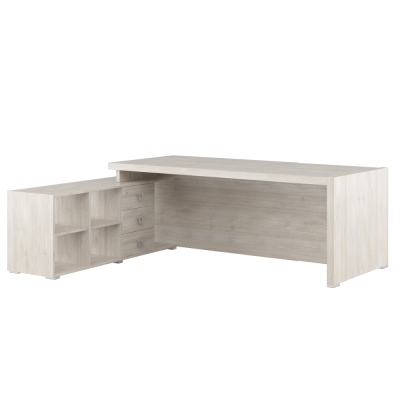 Solid SOL29711402 Стол письменный на опорной тумбе 2150x1740x750 дуб шамони светлый