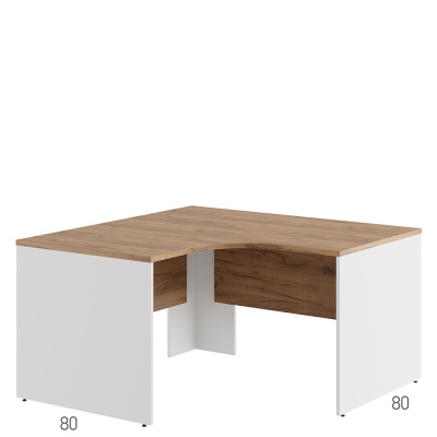 Tess TES38115721 Стол эргономичный правый 1400x1400x750 дуб крафт золотой