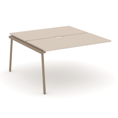 Estetica Двойной наборный элемент рабочей станциии ES.2.NRS-3-VP Капучино/Металл Латте 1380*1500*750