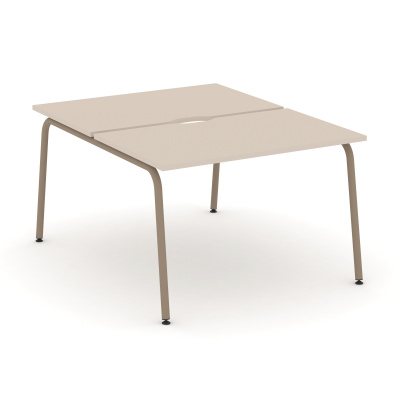 Estetica Рабочая станция 2 места ES.D.RS-2.2-VK Капучино/Металл Латте 1180*1500*750