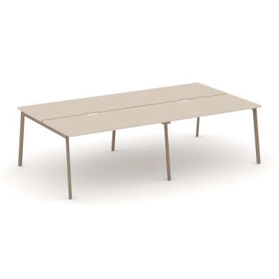 Estetica Рабочая станция 4 места ES.D.RS-4.3-VP Капучино/Металл Латте 2760*1500*750