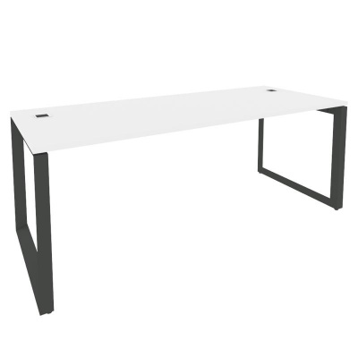 Onix Direct Стол рабочий руководителя на О-образном м/к O.MO-SRR-6.8 Белый Бриллиант/Металл Антрацит 1980*800*750