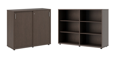 Trend TRD29634601 Тумба с раздвижными фасадами 1230x430x1072 тёмный дуб