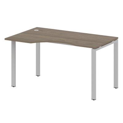 Metal System Стол криволинейный левый на П-образном м/к БП.СА-2 (L) Вяз Благородный/Металл Серый 1400*900*750