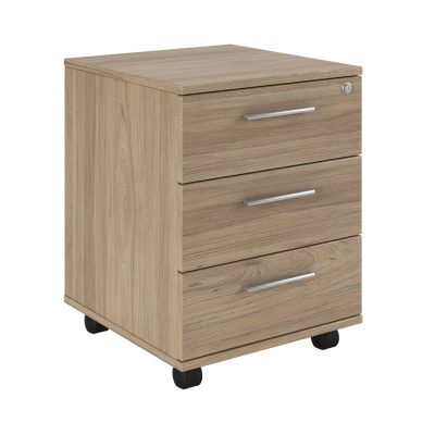 Asti AST33930302 Тумба подкатная с 3 ящиками, древесный 450x430x565 вяз