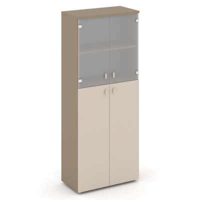 Estetica Шкаф высокий широкий ES.ST-1.7 Латте/Капучино/Сатин матовый 800*420*1977
