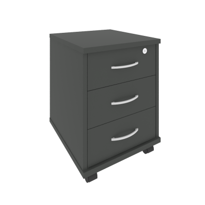 Riva Тумба подкатная 3 ящ. с фолдингом А.ТМ-3F Антрацит 420*450*556