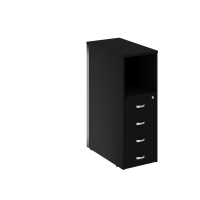 Onix Тумба с подсветкой 4 ящика завершающая, левая O.R-TV-4.S (L) Антрацит 436*767*1185