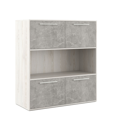 B-tone BTN36154431 Шкаф средний с горизонтальной нишей 1064x450x1150 Сосна Бетон Светлый