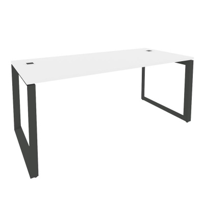 Onix Direct Стол рабочий руководителя на О-образном м/к O.MO-SRR-5.8 Белый Бриллиант/Металл Антрацит 1780*800*750