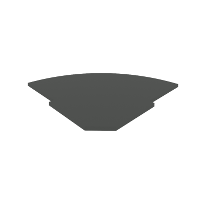 Riva Полка для стойки угловой А.РС-5.1 Антрацит 815*815*22