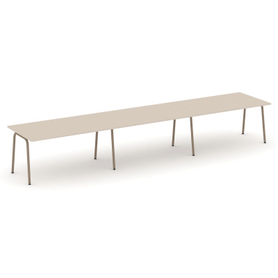 Estetica Стол переговорный ES.PRG-3.4-K Капучино/Металл Латте 4740*980*750