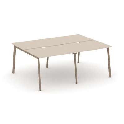 Estetica Рабочая станция 4 места ES.D.RS-4.1-VP Капучино/Металл Латте 1960*1500*750