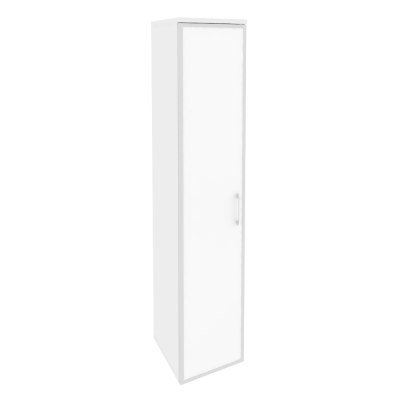 Onix Шкаф высокий узкий левый O.SU-1.10 R (L) white Белый Бриллиант/Стекло White 400*420*1977