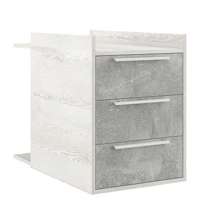 B-tone BTN36130331 Тумба малая 450x810x610 сосна бетон светлый