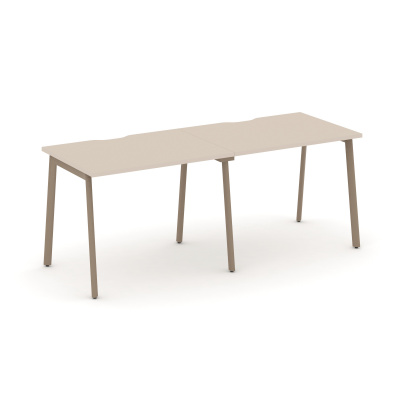 Estetica Рабочая станция 2 места ES.RS-2.1-VP Капучино/Металл Латте 1960*730*750