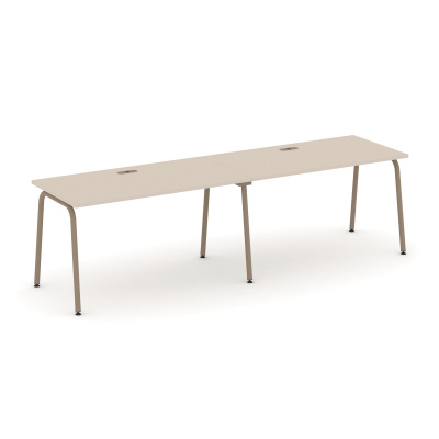 Estetica Рабочая станция 2 места ES.RS-2.3-LK Капучино/Металл Латте 2760*730*750