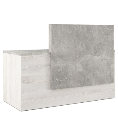 B-tone BTN36190231 Стойка ресепшн левая 1600x700x1150 сосна бетон светлый