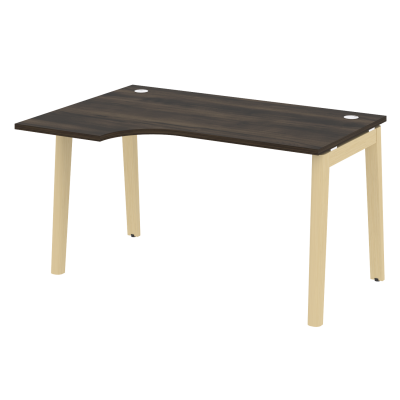 Onix Wood Стол эргономичный левый OW.SA-2 (L) Дуб Мали/Дуб Светлый/Металл Белый 1380*980*750 (720/460)