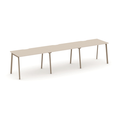 Estetica Рабочая станция 3 места ES.RS-3.2-VP Капучино/Металл Латте 3540*730*750