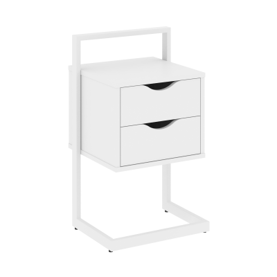 Loft Тумба приставная VR.L-PY2 Белый Бриллиант/Металл Белый 450*409*792