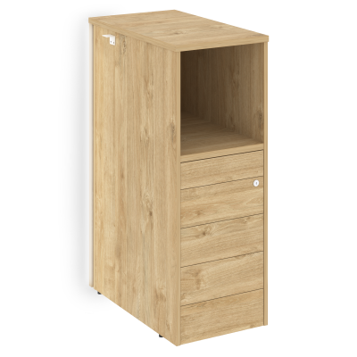 Onix Тумба с подсветкой 5 ящиков TIP-ON завершающая, правая O.R-TV-5 TIP.S (R) Тиквуд Светлый 436*767*1185