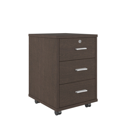 Trend TRD29630301 Тумба подкатная 3 ящика 420x470x620 тёмный дуб
