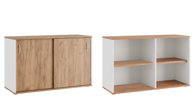 Tess TES38134621 Тумба с раздвижными фасадами 1200x450x750 дуб крафт золотой