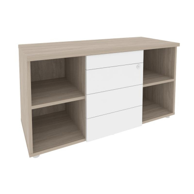 Onix Direct Тумба сервисная с ящиками TIP-ON O.TS-11 TIP Дуб Аттик/Белый Бриллиант 1100*460*598 Onix Direct Тумба сервисная с ящиками TIP-ON O.TS-11 TIP Дуб Аттик/Белый Бриллиант 1100*460*598