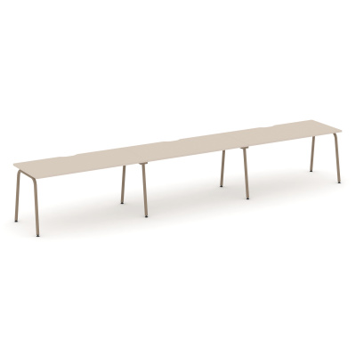 Estetica Рабочая станция 3 места ES.RS-3.4-VK Капучино/Металл Латте 4740*730*750