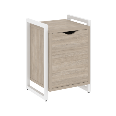 Loft Тумба на регулируемых опорах+фасад VR.L-T2.O Дуб Аттик/Металл Белый 500*460*719