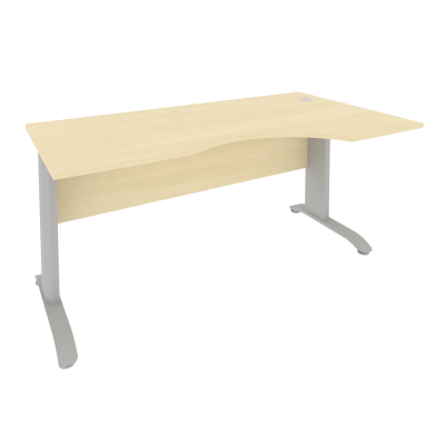 Riva Metal-L Стол криволинейный правый ПЛ.СА-1 (R) Клен/Металл Серый 1600*900*750