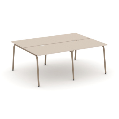 Estetica Рабочая станция 4 места ES.D.RS-4.1-VK Капучино/Металл Латте 1960*1500*750