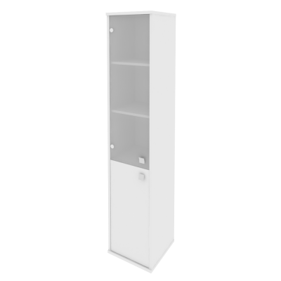 Style Шкаф высокий узкий левый Л.СУ-1.2 (L) Белый 412*410*1980