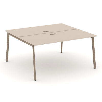 Estetica Рабочая станция 2 места ES.D.RS-2.4-LP Капучино/Металл Латте 1580*1500*750