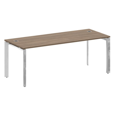 Onix Direct Lux Стол руководителя П-обр. м/к M-O.MP-SRR-6.8 Дуб Аризона/Нержавеющая Сталь/Хром 1980*800*750