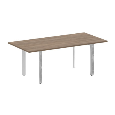 Onix Direct Lux Стол переговорный П-обр. м/к M-O.MP-PRG-19 Дуб Аризона/Нержавеющая Сталь/Хром 1980*980*750