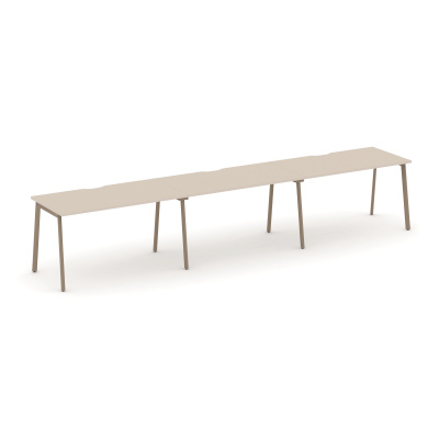 Estetica Рабочая станция 3 места ES.RS-3.3-VP Капучино/Металл Латте 4140*730*750