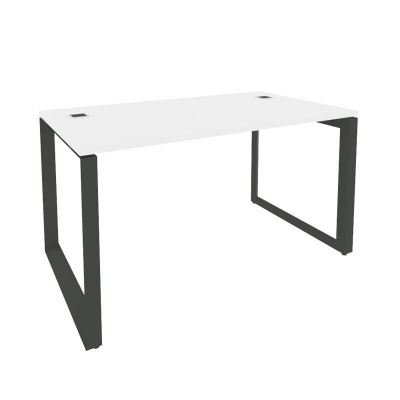 Onix Direct Стол рабочий руководителя на О-образном м/к O.MO-SRR-3.8 Белый Бриллиант/Металл Антрацит 1380*800*750