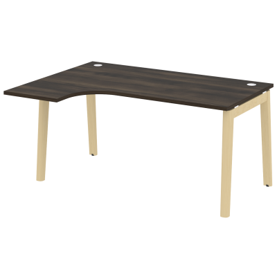 Onix Wood Стол эргономичный левый OW.SA-4 (L) Дуб Мали/Дуб Светлый/Металл Белый 1580*1180*750 (800/460)