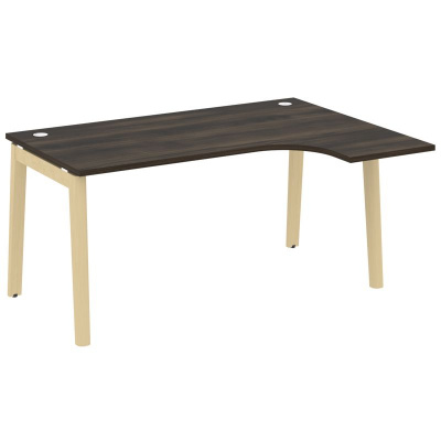 Onix Wood Стол эргономичный правый OW.SA-4 (R) Дуб Мали/Дуб Светлый/Металл Белый 1580*1180*750 (800/460)