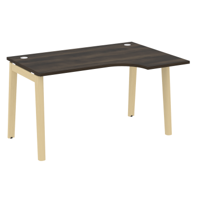 Onix Wood Стол эргономичный правый OW.SA-2 (R) Дуб Мали/Дуб Светлый/Металл Белый 1380*980*750 (720/460)