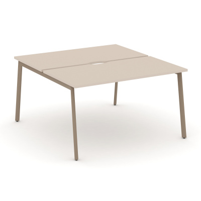 Estetica Рабочая станция 2 места ES.D.RS-2.3-VP Капучино/Металл Латте 1380*1500*750